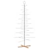 vidaXL metallist kunstkuusk puidust alusega, must, 210 cm