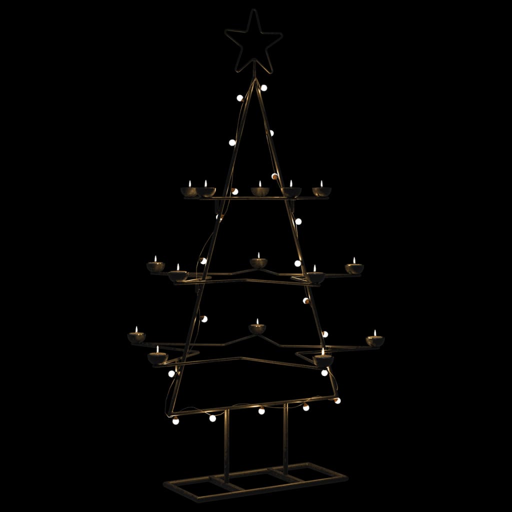 vidaXL Metall-Weihnachtsbaum zum Dekorieren Schwarz 105 cm