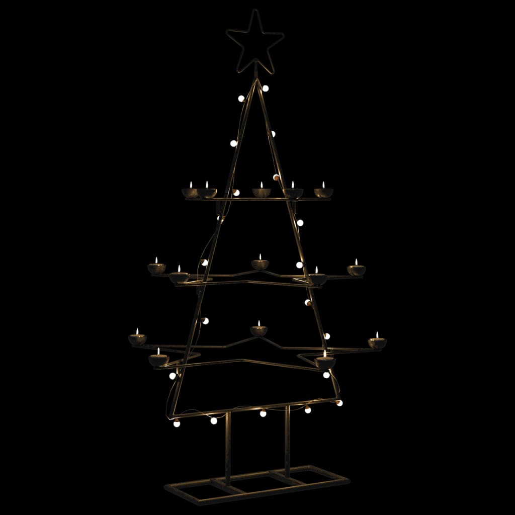 vidaXL dekorativt juletræ 105 cm metal sort