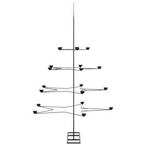 Kovový vánoční stromeček pro dekorace černý 140 cm - obrázek 5