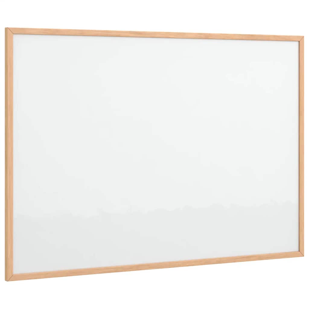 vidaXL Magnetická bílá tabule s rámem z masivního borovicového dřeva 80 x 55 cm