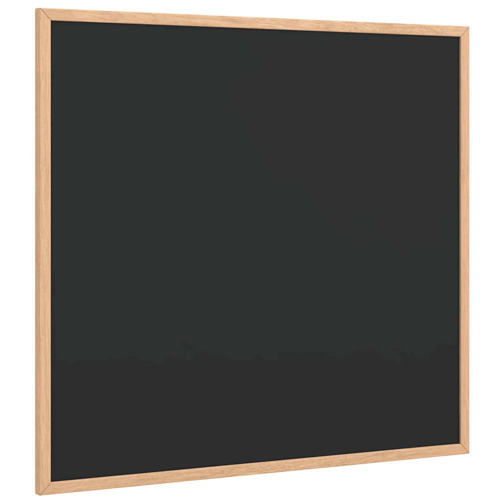 vidaXL Křídová tabule rámem masivního borovicového dřeva černá 60x55cm