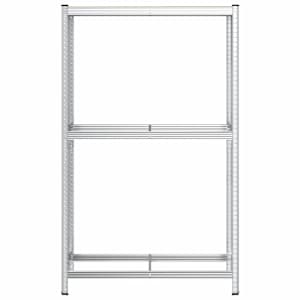 2patrový police na pneumatiky stříbrná 110x40x109 cm - obrázek 4