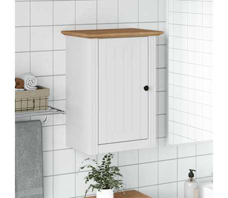 vidaXL Bad-Wandschrank BODO Wei&szlig; und Braun 44x30x60 cm