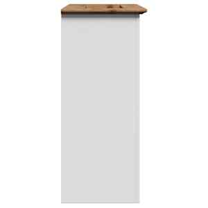 Koupelnová umyvadlová skříňka "BODO" bílý a hnědá 70x35x80 cm - obrázek 6