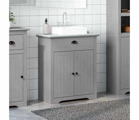 vidaXL skrinka pod um&yacute;vadlo "BODO" &scaron;ed&aacute; 70x35x80 cm