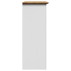 Předsíňová skříň "BODO" bílý a hnědá 80x35x90 cm - obrázek 6