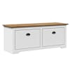 vidaXL Esikupink BODO valge ja pruun 114x40x45 cm