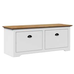 vidaXL Esikupink BODO valge ja pruun 114x40x45 cm