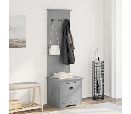 vidaXL Mueble de entrada con ganchos BODO gris 50x40x157 cm