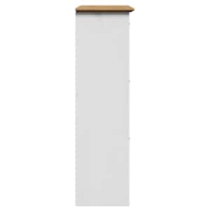 Botník "BODO" bílý a hnědá 80x35x118 cm - obrázek 6