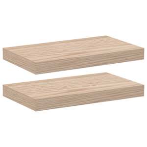 Plovoucí police 2 ks 40 x 23,5 x 4 cm kompozitní dřevo - obrázek 2