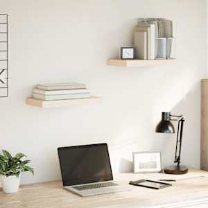 Viseče police 2 kosa 40x23,5x4 cm inženirski les