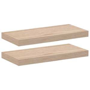 Plovoucí police 2 ks 50 x 23,5 x 4 cm kompozitní dřevo - obrázek 2