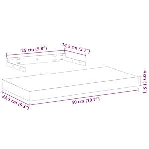 Plovoucí police 2 ks 50 x 23,5 x 4 cm kompozitní dřevo - obrázek 9