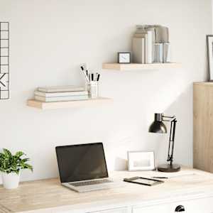 Viseče police 2 kosa 50x23,5x4 cm inženirski les