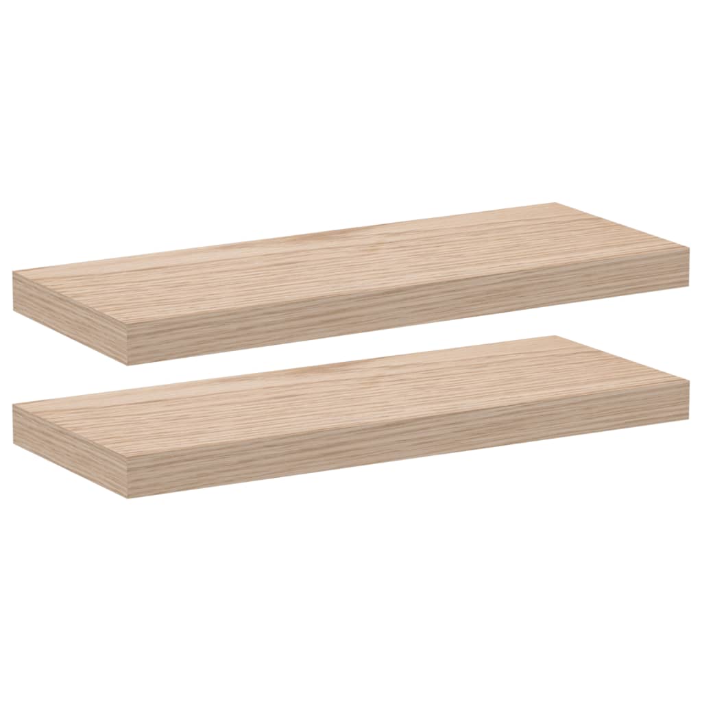 vidaXL Plovoucí police 2 ks 60 x 23,5 x 4 cm kompozitní dřevo