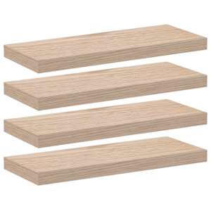 Plovoucí police 4 ks 60 x 23,5 x 4 cm kompozitní dřevo - obrázek 2
