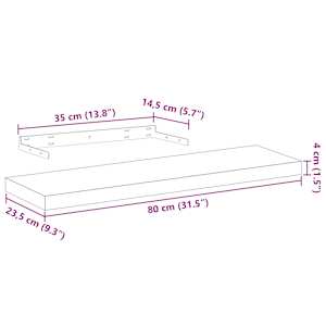 Plovoucí police 4 ks 80 x 23,5 x 4 cm kompozitní dřevo - obrázek 9