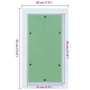 Přístupový panel Zelená a stříbrná 20 x 35 cm - obrázek 10