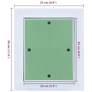 Přístupový panel Zelená a stříbrná 25 x 30 cm - obrázek 10