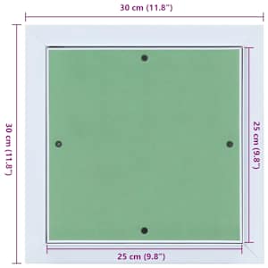 Přístupový panel Zelená a stříbrná 30 x 30 cm - obrázek 10