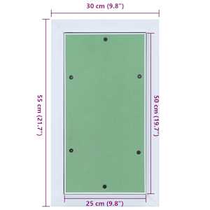 Přístupový panel Zelená a stříbrná 30 x 55 cm - obrázek 10