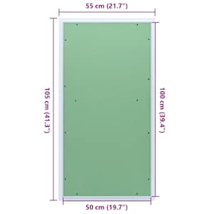 Přístupový panel Zelená a stříbrná 55 x 105 cm - obrázek 10