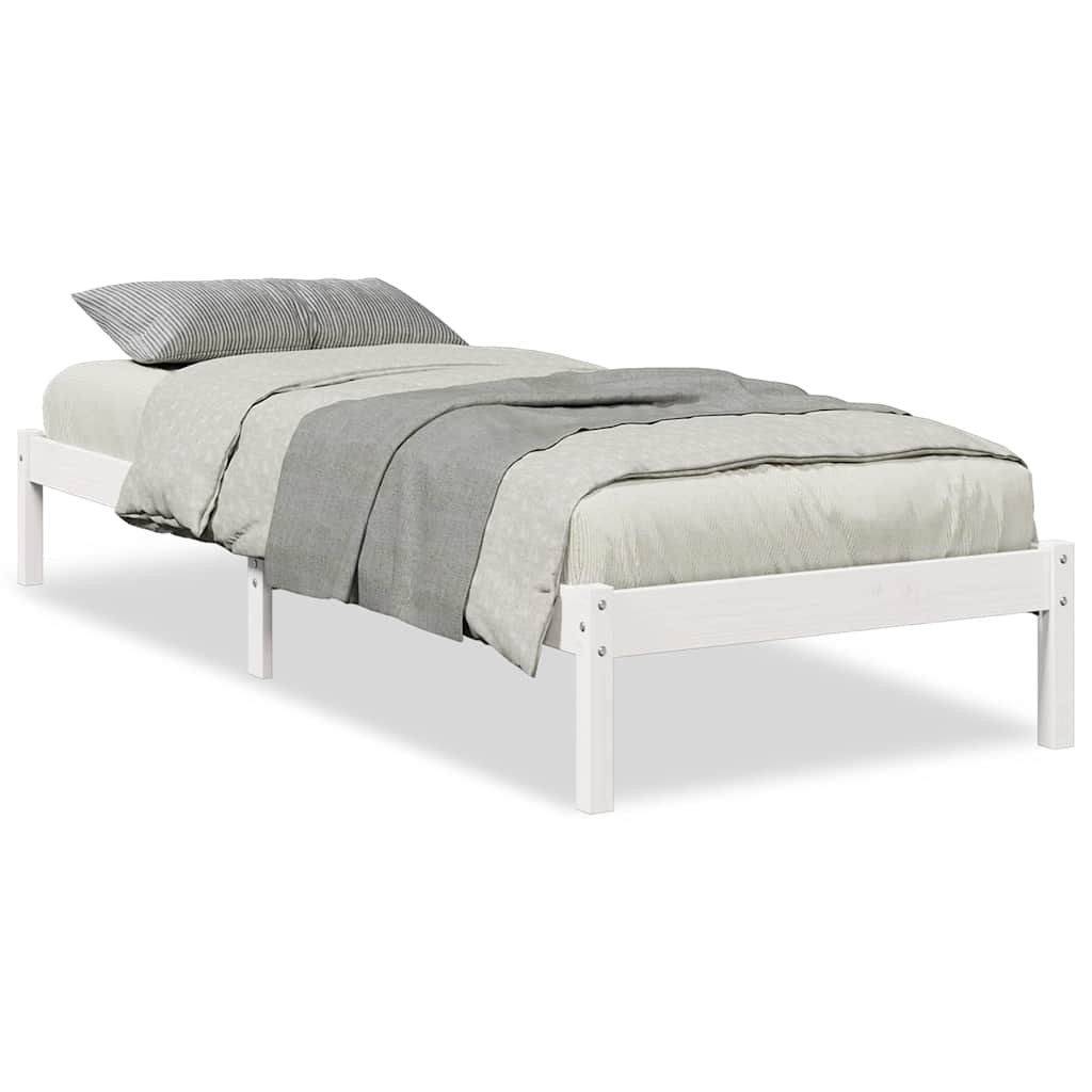 vidaXL Bedframe extra lang zonder matras grenenhout wit 80x210 cm, foto 3
