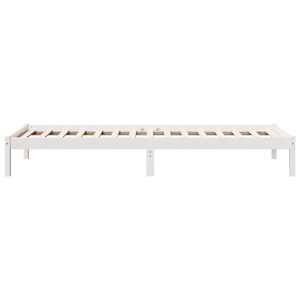 Prodloužený rám postele bez matrace bílý 90 x 210 cm borovice - obrázek 5
