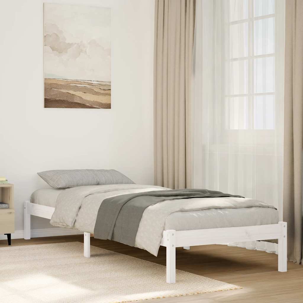 vidaXL ekstra lang sengeramme uden madras 90x210 cm massivt fyrretræ