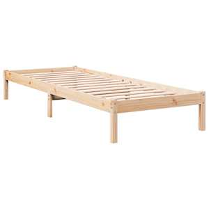 Prodloužený rám postele bez matrace 100 x 210 cm masiv borovice - obrázek 3