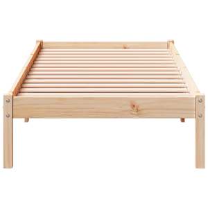 Prodloužený rám postele bez matrace 100 x 210 cm masiv borovice - obrázek 4