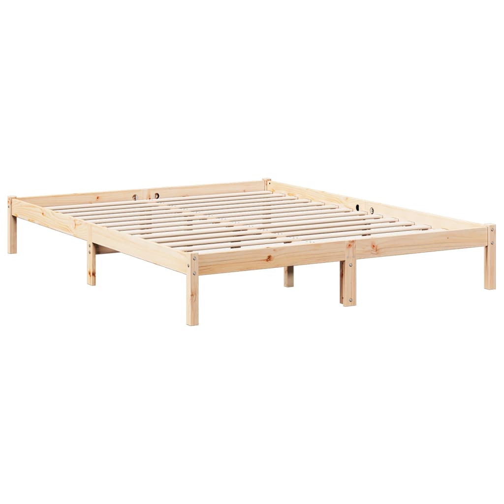 vidaXL Bedframe extra lang zonder matras massief grenenhout 140x210 cm afbeelding