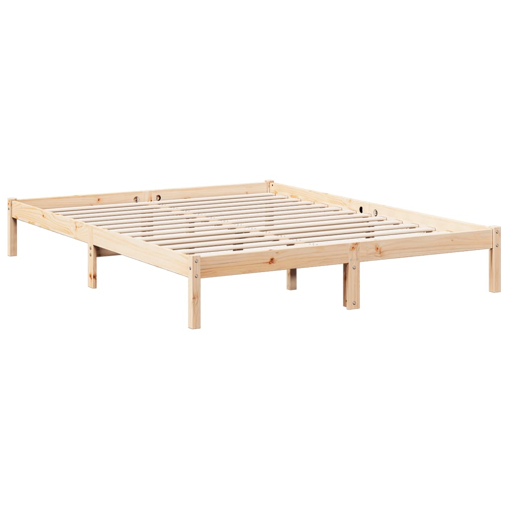 vidaXL Bedframe extra lang zonder matras massief grenenhout 160x210 cm afbeelding