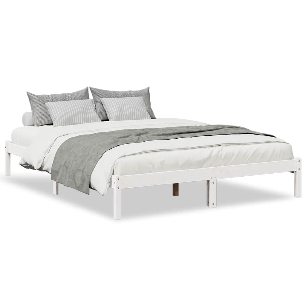 vidaXL Prodloužený rám postele bez matrace bílý 160 x 210 cm borovice