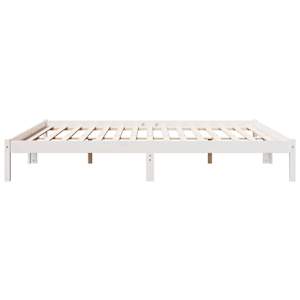 Prodloužený rám postele bez matrace bílý 180 x 210 cm borovice - obrázek 5