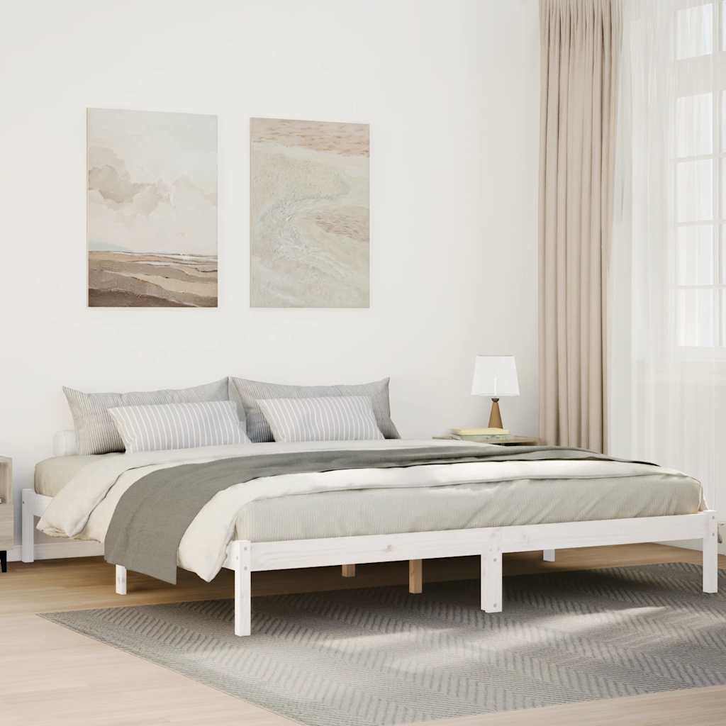 vidaXL ekstra lang sengeramme uden madras 200x210 cm massivt fyrretræ