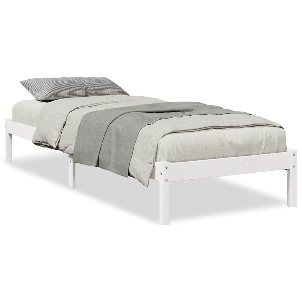 vidaXL Prodloužený rám postele bez matrace bílý 80 x 220 cm borovice