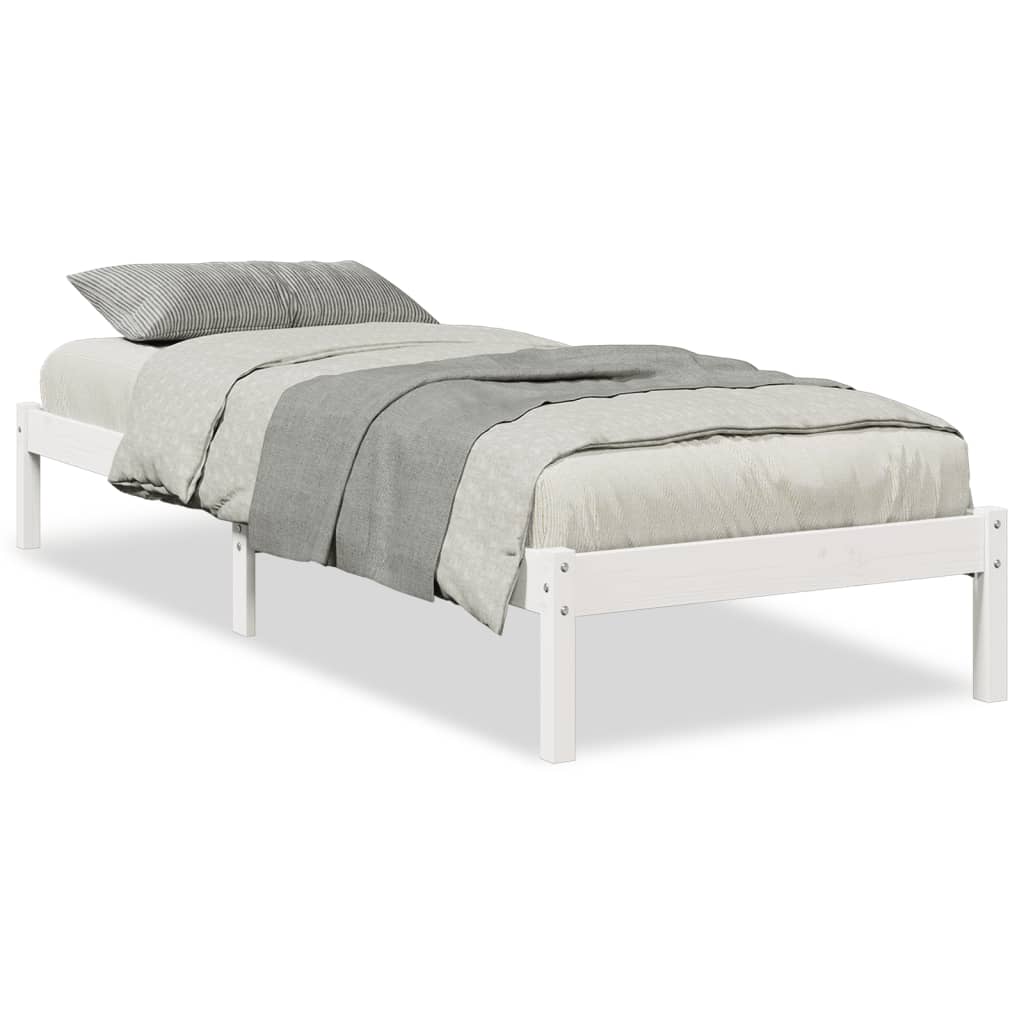 vidaXL Prodloužený rám postele bez matrace bílý 100 x 220 cm borovice