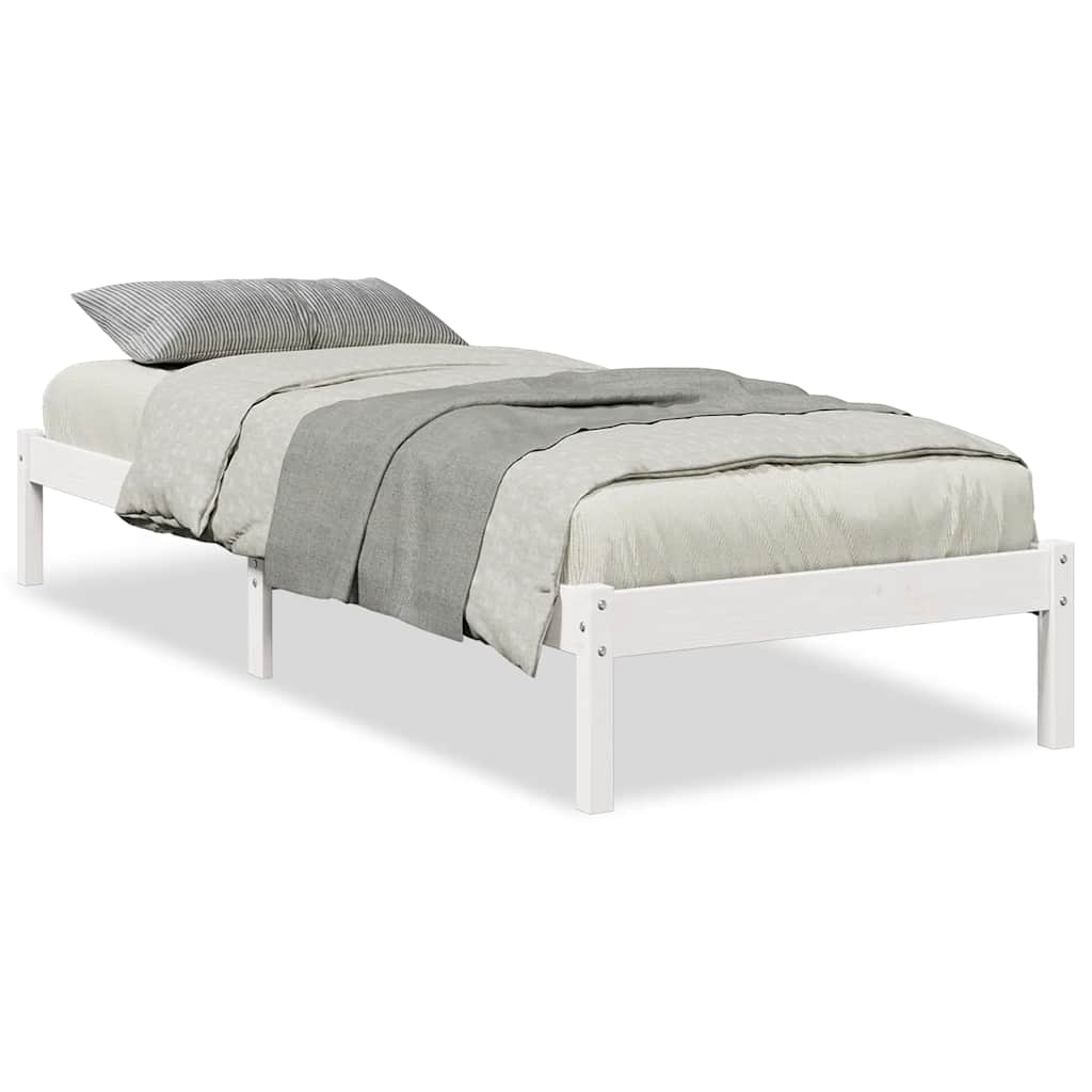 vidaXL Bedframe extra lang zonder matras grenenhout wit 100x220 cm, foto 3