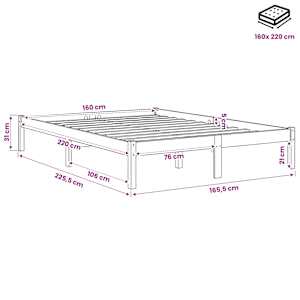 Prodloužený rám postele bez matrace 160 x 220 cm borovice - obrázek 9