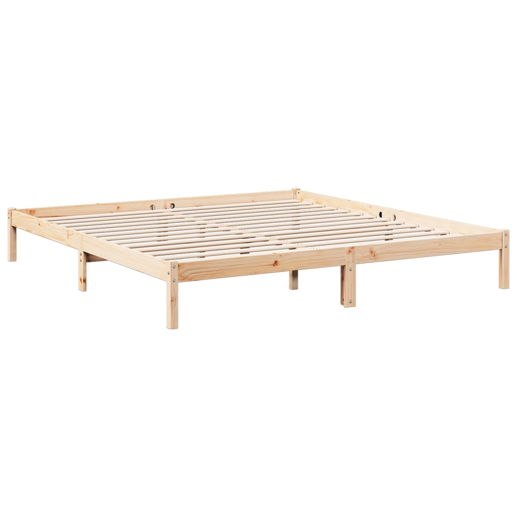 vidaXL Bedframe extra lang zonder matras massief grenenhout 180x220 cm afbeelding