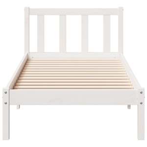 Prodloužený rám postele bez matrace bílý 80 x 210 cm borovice - obrázek 4