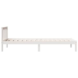 Prodloužený rám postele bez matrace bílý 90 x 210 cm borovice - obrázek 5