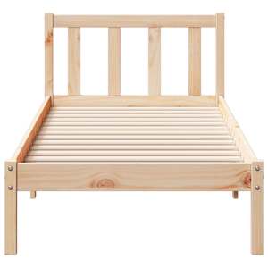 Prodloužený rám postele bez matrace 100 x 210 cm masiv borovice - obrázek 4