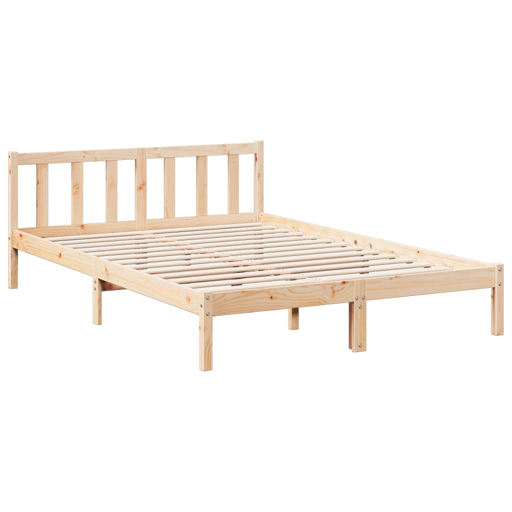 vidaXL Bedframe extra lang zonder matras massief grenenhout 140x210 cm afbeelding