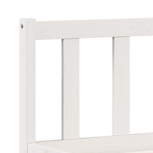 Prodloužený rám postele bez matrace bílý 140 x 210 cm borovice - obrázek 7