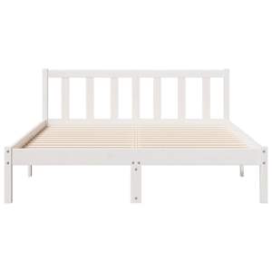 Prodloužený rám postele bez matrace bílý 160 x 210 cm borovice - obrázek 4
