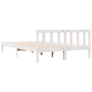 Prodloužený rám postele bez matrace bílý 160 x 210 cm borovice - obrázek 5